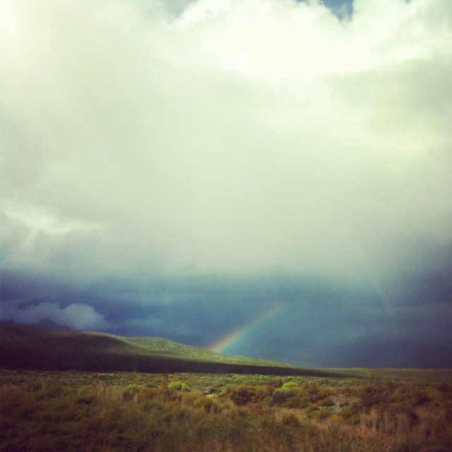 mountain and rainbow