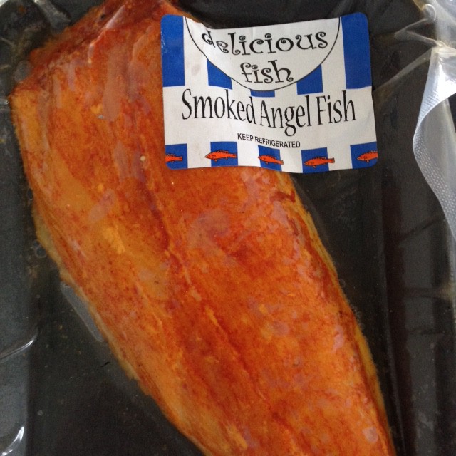 Smoked Angelfish from the Waterfront City Market because we're fancy like that, but any smoked white fish would do. 